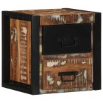 vidaXL Noptiera multicolor 40x35x40 cm lemn masiv recuperat