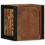 vidaXL Noptiera multicolor 40x35x40 cm lemn masiv recuperat