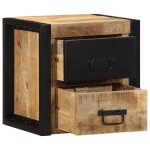 vidaXL Noptiere 2 buc 40x35x40 cm lemn masiv de mango