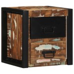 vidaXL Noptiere 2 buc multicolore 40x35x40 cm lemn masiv recuperat