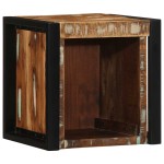 vidaXL Noptiera multicolor 40x35x40 cm lemn masiv recuperat