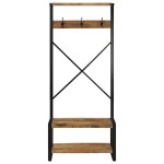 vidaXL Suport pentru haine 80x40x190 cm lemn masiv de mango vidaXL Suport pentru haine 80x40x190 cm lemn masiv de mango