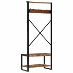 vidaXL Suport pentru haine multicolor 80x40x190cm Lemn masiv recuperat vidaXL Suport pentru haine multicolor 80x40x190cm Lemn masiv recuperat