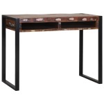 vidaXL Masă de toaletă cu oglindă multicolor 100x50x75 cm din lemn recuperat