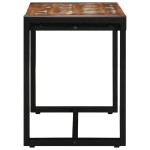 vidaXL Bancă multicoloră 80x35x45 cm lemn masiv recuperat