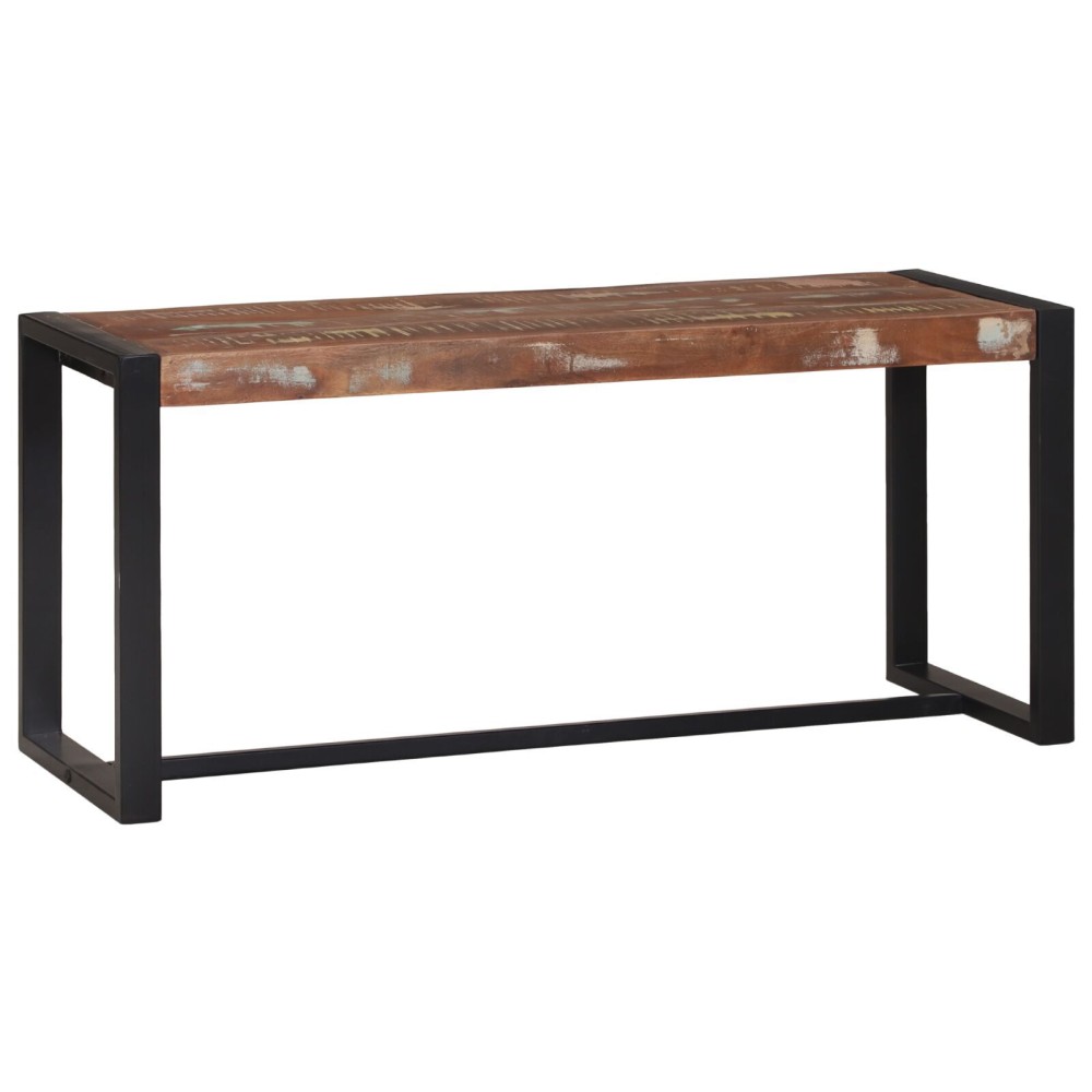 vidaXL Bancă Multicolor 100x35x45 cm Lemn masiv recuperat