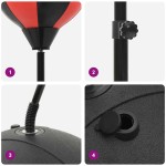 vidaXL Set minge de box cu mănuși/pompă, înălțime reglabilă 81-122 cm vidaXL Set minge de box cu mănuși/pompă, înălțime reglabilă 81-122 cm