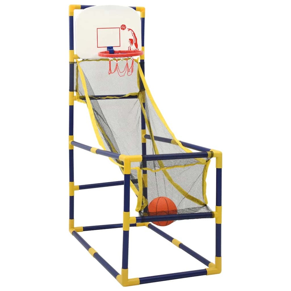 vidaXL Set de joc de baschet arcadă cu minge și pompă, 45x86x127 cm