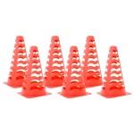 vidaXL Conuri de fotbal, 6 buc., portocaliu, stivuibile, 13x13x22,5 cm vidaXL Conuri de fotbal, 6 buc., portocaliu, stivuibile, 13x13x22,5 cm