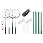 vidaXL Set de badminton cu 4 rachete și plasă, 620x151 cm vidaXL Set de badminton cu 4 rachete și plasă, 620x151 cm