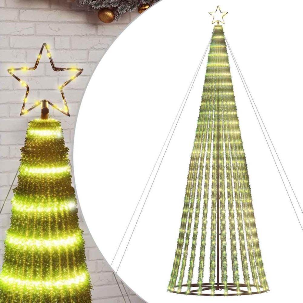 vidaXL Pom de Crăciun LED 1028 LED-uri Alb Cald 403 cm