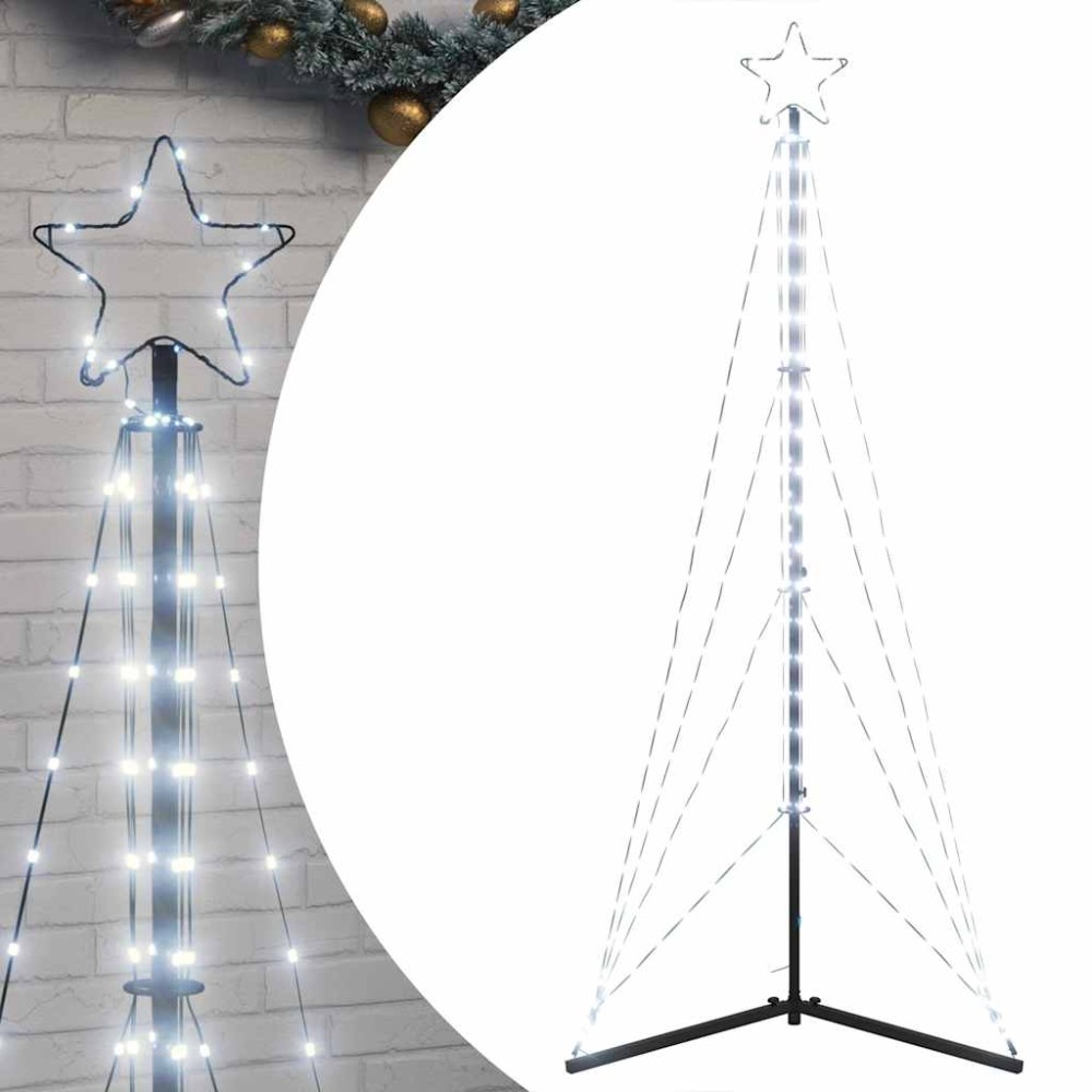 vidaXL Pom de Crăciun LED 363 LED-uri Alb Rece 182 cm