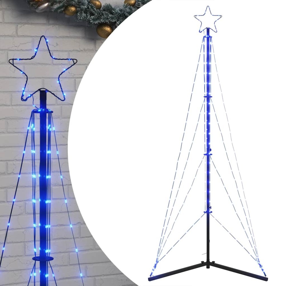 vidaXL Pom de Crăciun LED 363 LED-uri Albastru 182 cm