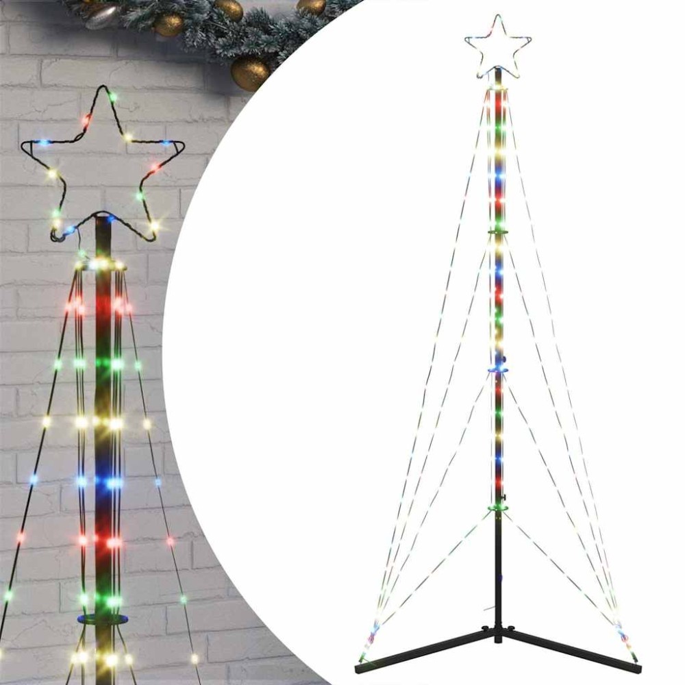 vidaXL Pom de Crăciun LED 363 LED-uri colorate 182 cm