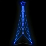 vidaXL Pom de Crăciun LED 483 LED-uri Albastru 240 cm