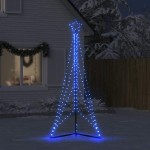 vidaXL Pom de Crăciun LED 483 LED-uri Albastru 240 cm