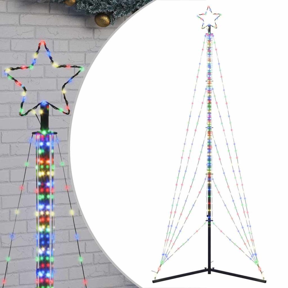 vidaXL Pom de Crăciun LED 525 LED-uri colorate 302 cm