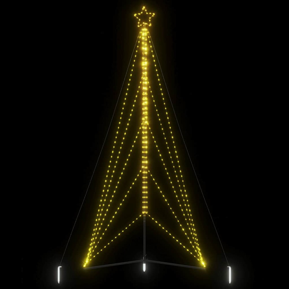 vidaXL Pom de Crăciun LED 615 LED-uri Alb Cald 404,5 cm