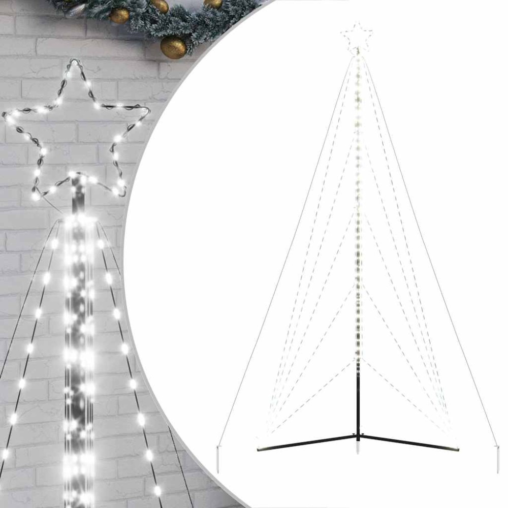 vidaXL Pom de Crăciun LED 615 LED-uri Alb Rece 404,5 cm