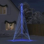 vidaXL Pom de Crăciun LED 615 LED-uri Albastru 404,5 cm