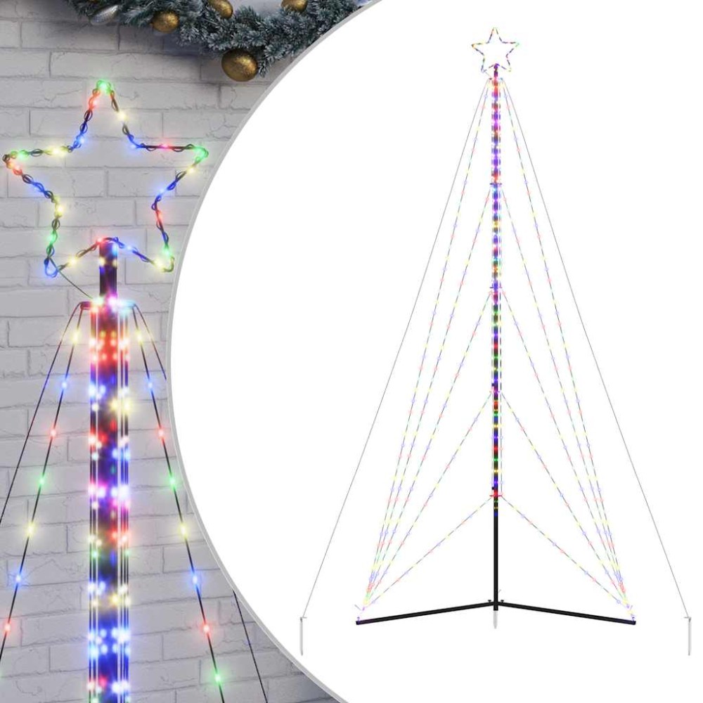 vidaXL Pom de Crăciun LED 615 LED-uri colorate 404,5 cm