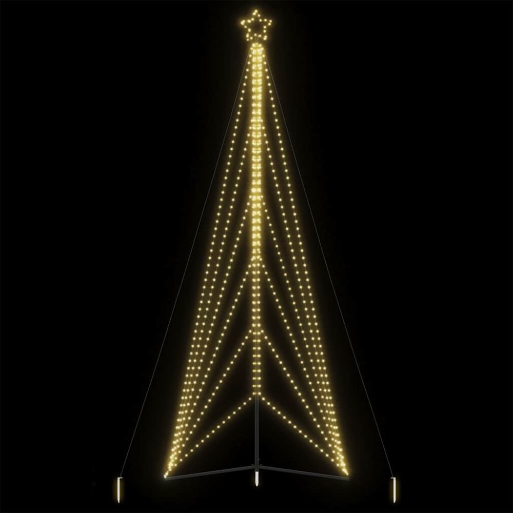 vidaXL Pom de Crăciun LED 861 LED-uri Alb Cald 478 cm