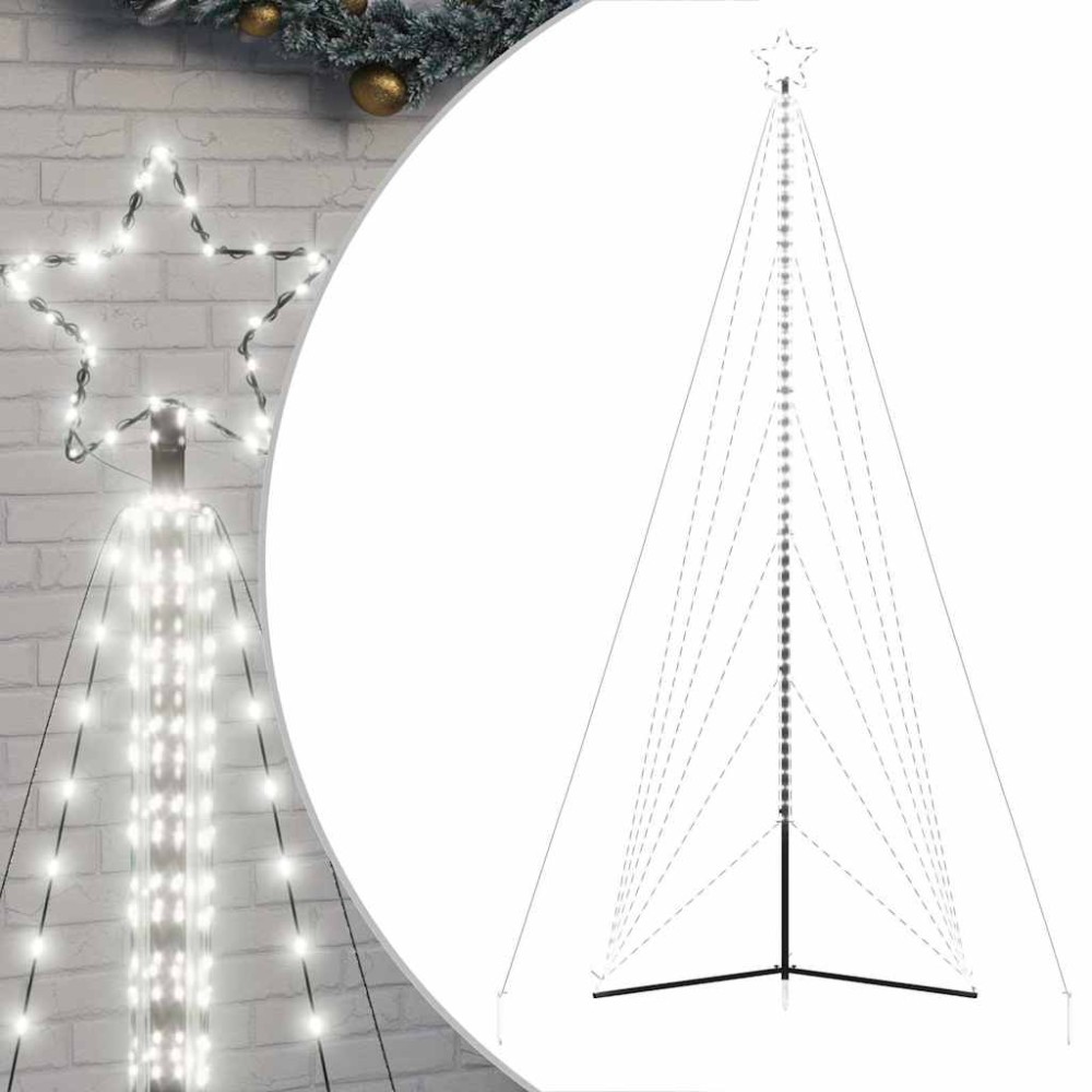 vidaXL Pom de Crăciun LED 861 LED-uri Alb Rece 478 cm