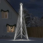 vidaXL Pom de Crăciun LED 861 LED-uri Alb Rece 478 cm