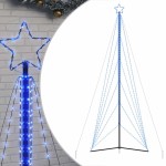 vidaXL Pom de Crăciun LED 861 LED-uri Albastru 478 cm vidaXL Pom de Crăciun LED 861 LED-uri Albastru 478 cm