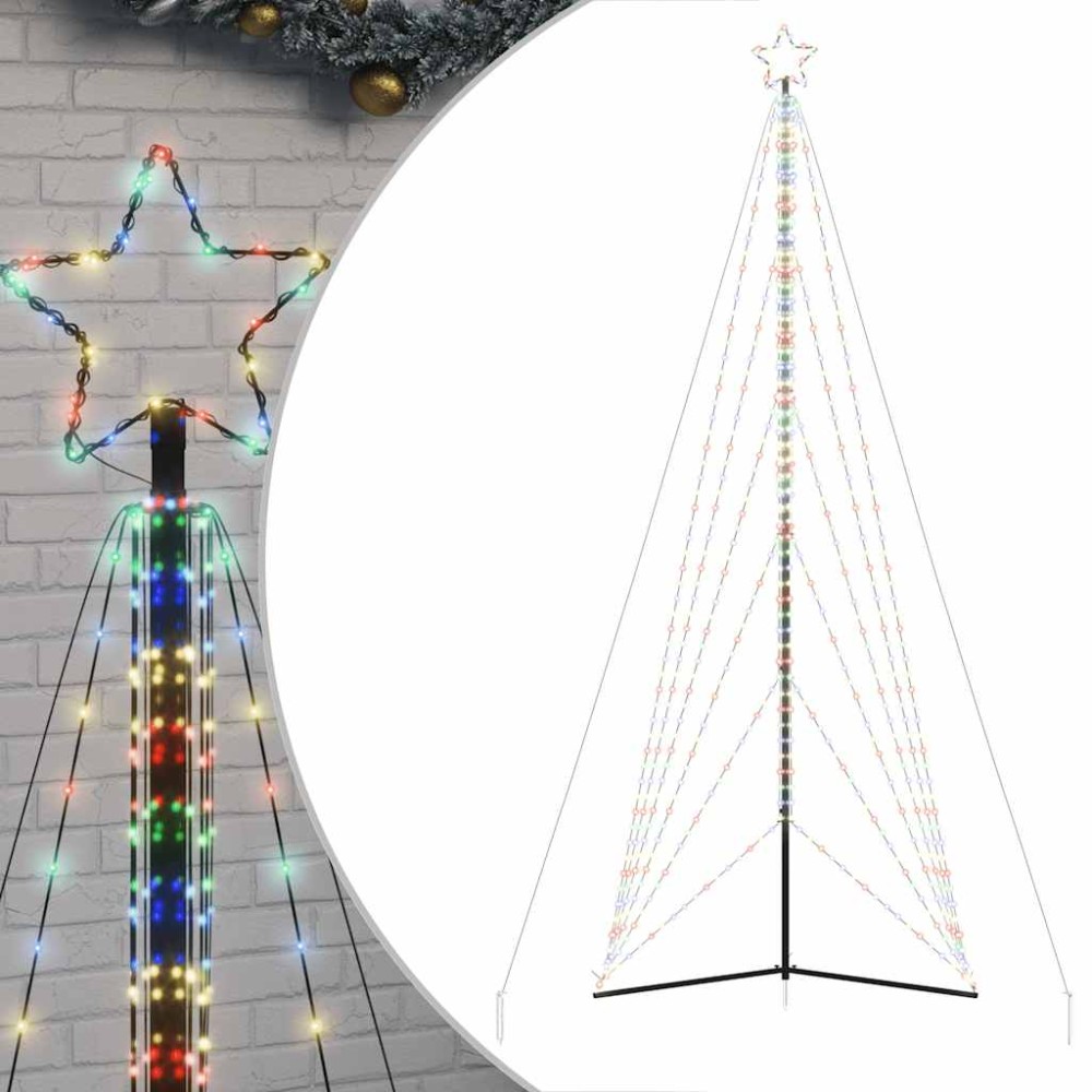 vidaXL Pom de Crăciun LED 861 LED-uri colorate 478 cm