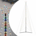 vidaXL Pom de Crăciun LED 861 LED-uri colorate 478 cm