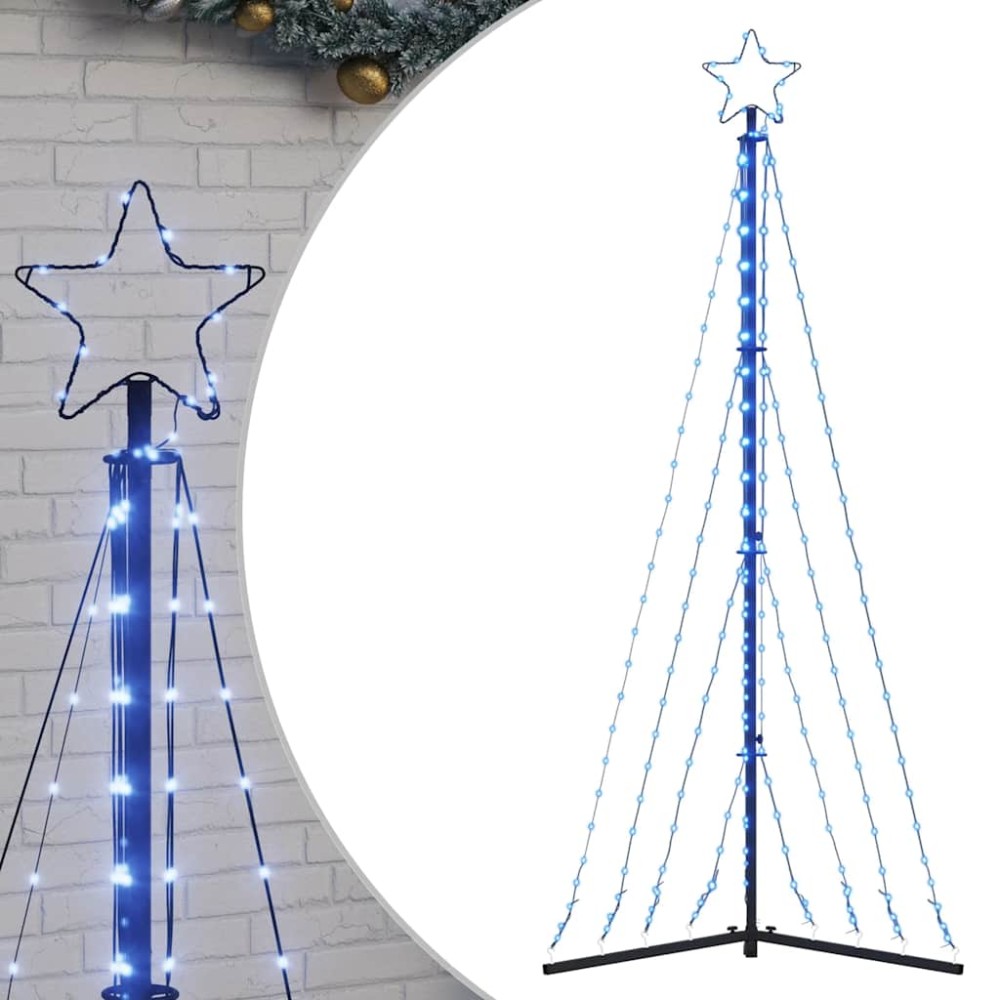 vidaXL Pom de Crăciun LED 339 LED-uri Albastru 187 cm
