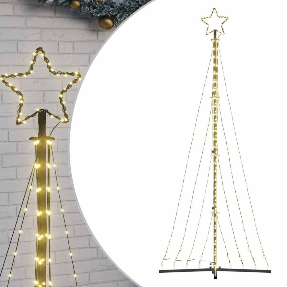 vidaXL Pom de Crăciun LED 447 LED-uri Alb Cald 249 cm