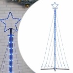 vidaXL Pom de Crăciun LED 447 LED-uri Albastru 249 cm vidaXL Pom de Crăciun LED 447 LED-uri Albastru 249 cm