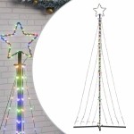 vidaXL Pom de Crăciun LED 447 LED-uri colorate 249 cm