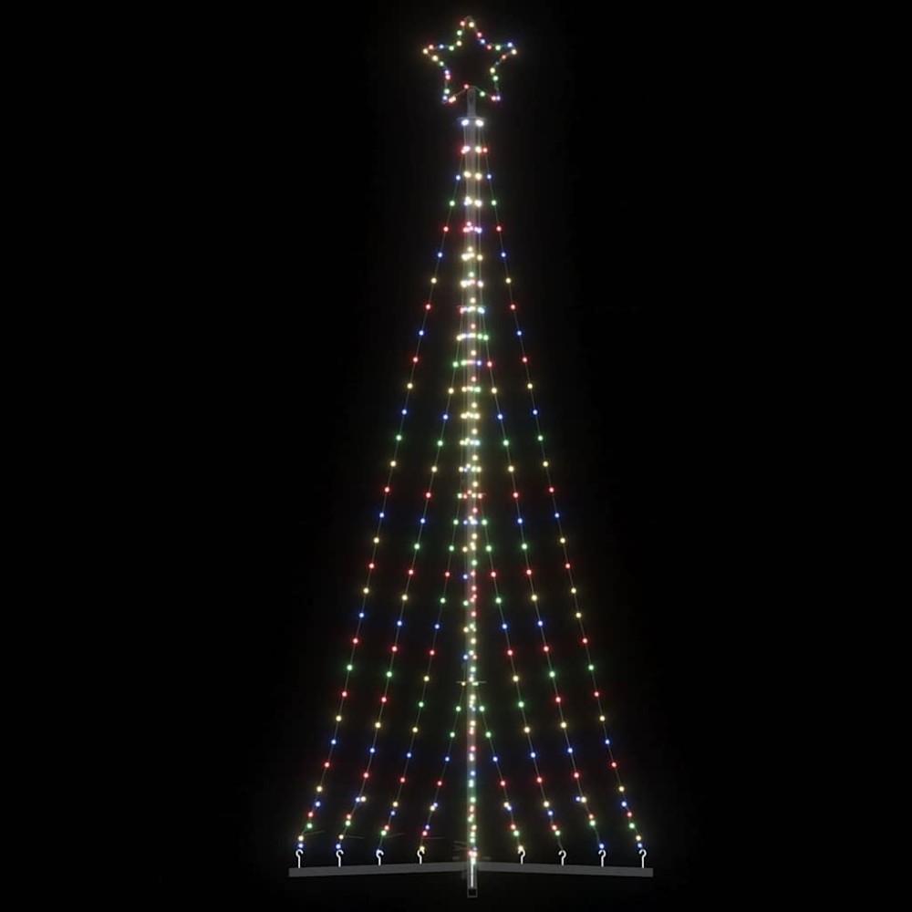 vidaXL Pom de Crăciun LED 447 LED-uri colorate 249 cm