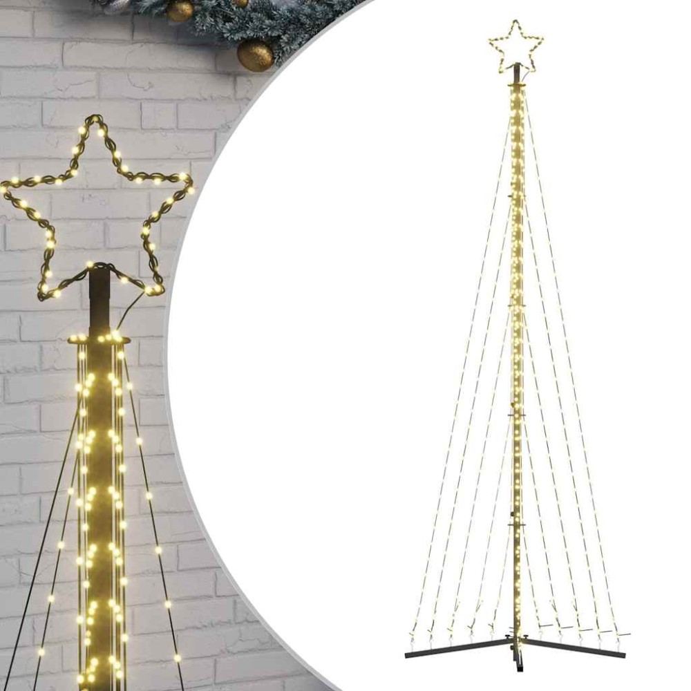 vidaXL Pom de Crăciun LED 495 LED-uri Alb Cald 300,5 cm