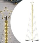 vidaXL Pom de Crăciun LED 495 LED-uri Alb Cald 300,5 cm