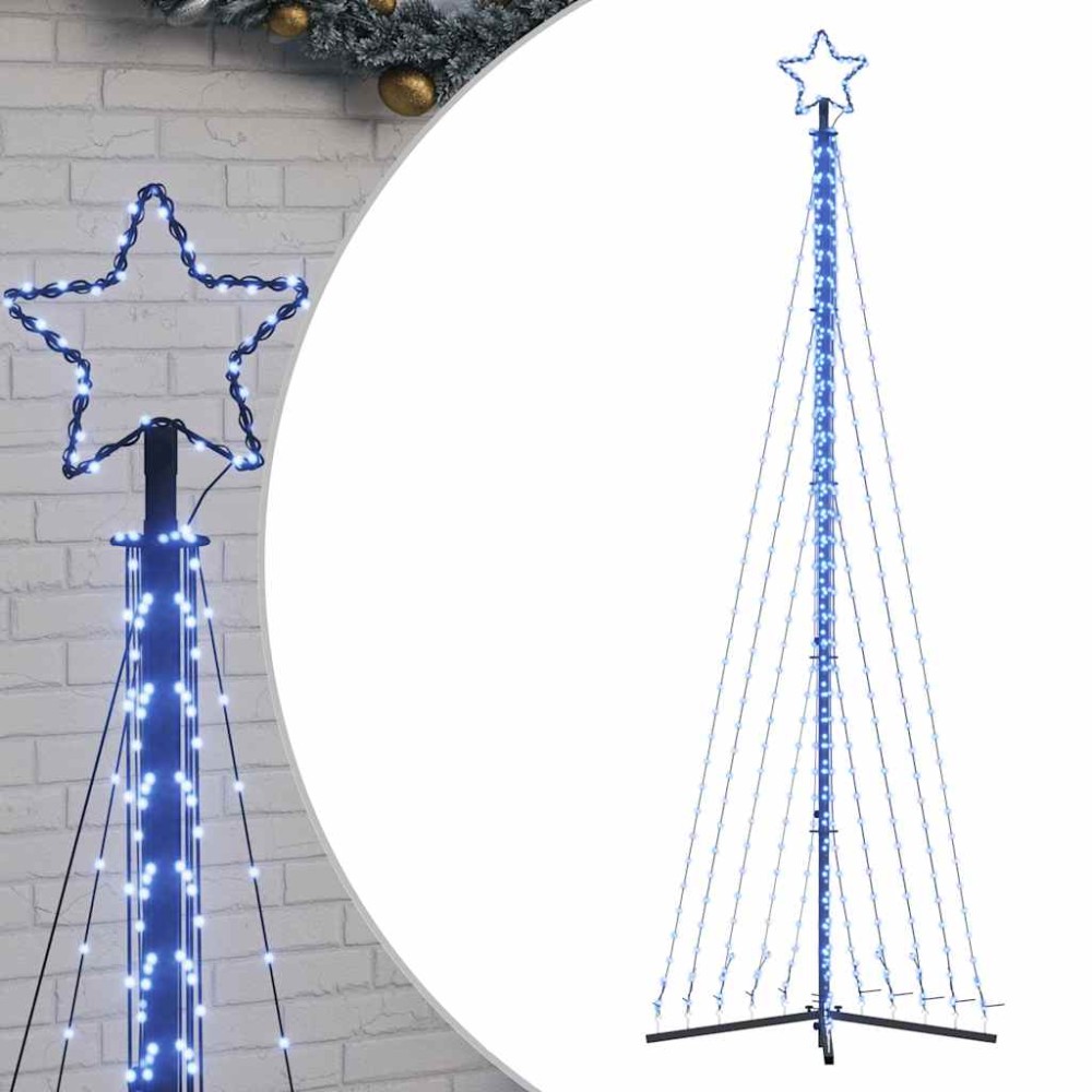 vidaXL Pom de Crăciun LED 495 LED-uri Albastru 300,5 cm
