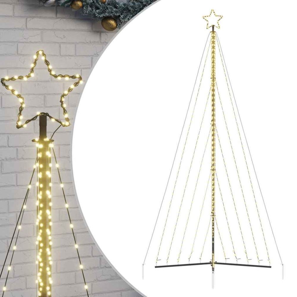 vidaXL Pom de Crăciun LED 570 LED-uri Alb Cald 399 cm