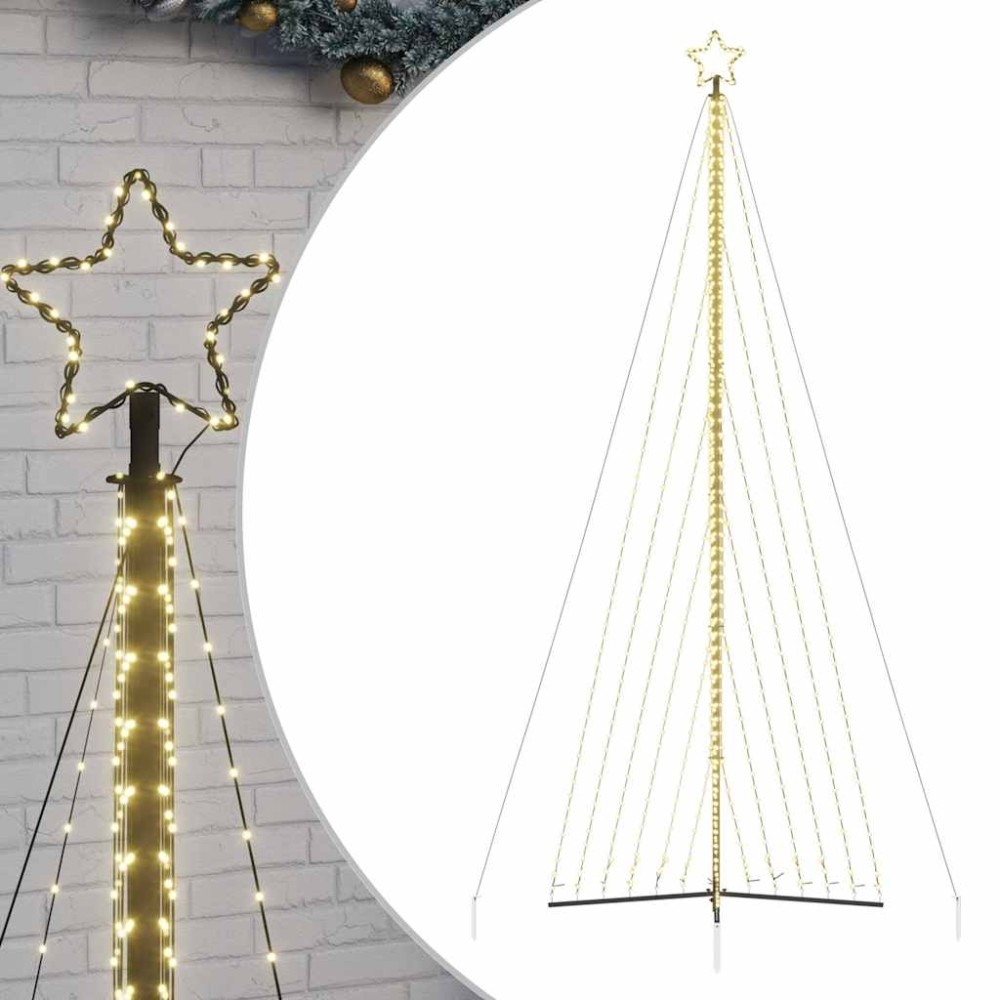 vidaXL Pom de Crăciun LED 789 LED-uri Alb Cald 476 cm