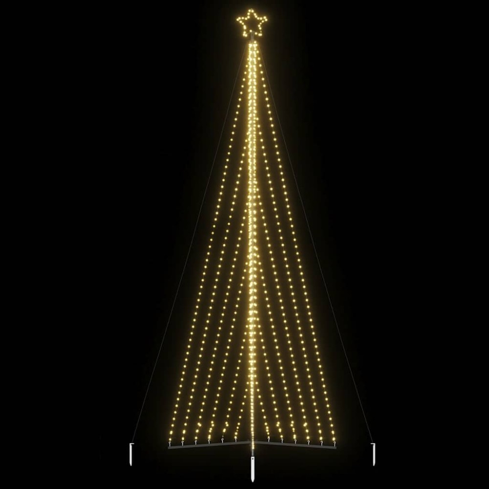 vidaXL Pom de Crăciun LED 789 LED-uri Alb Cald 476 cm