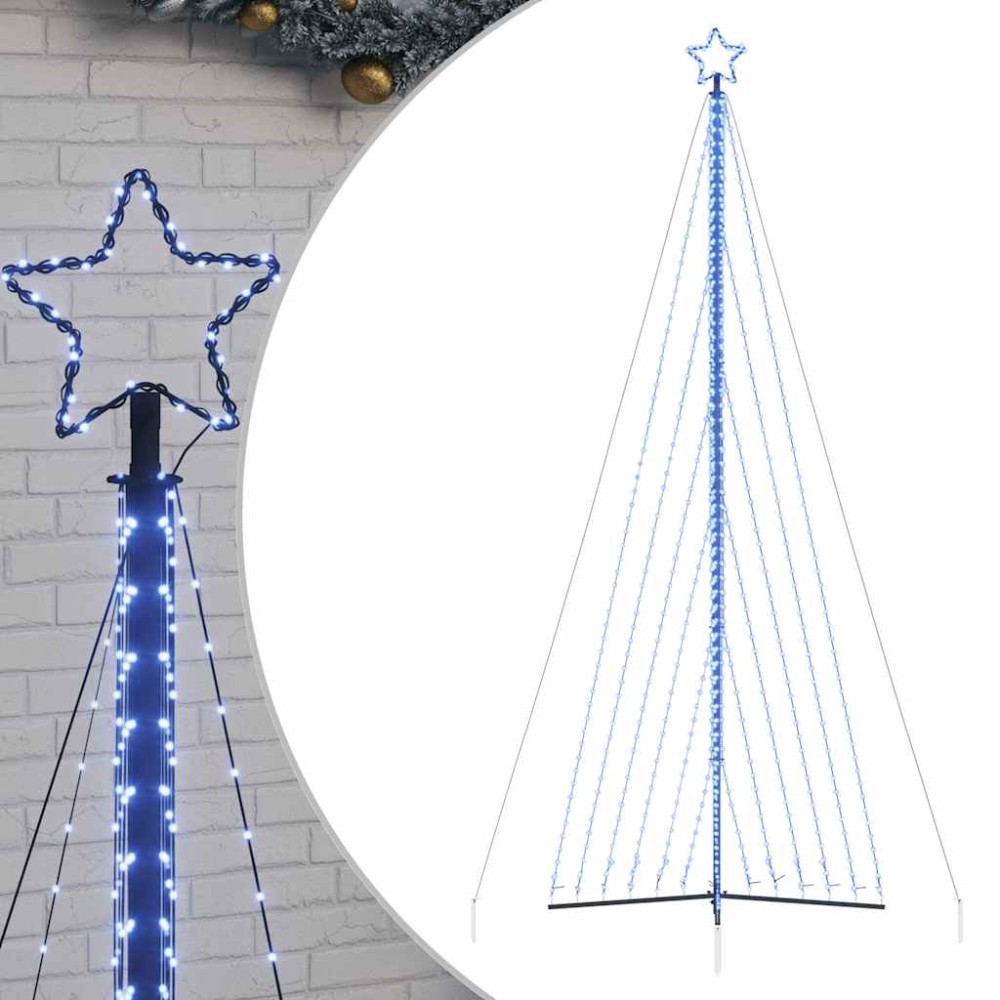 vidaXL Pom de Crăciun LED 789 LED-uri Albastru 476 cm