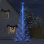 vidaXL Pom de Crăciun LED 789 LED-uri Albastru 476 cm