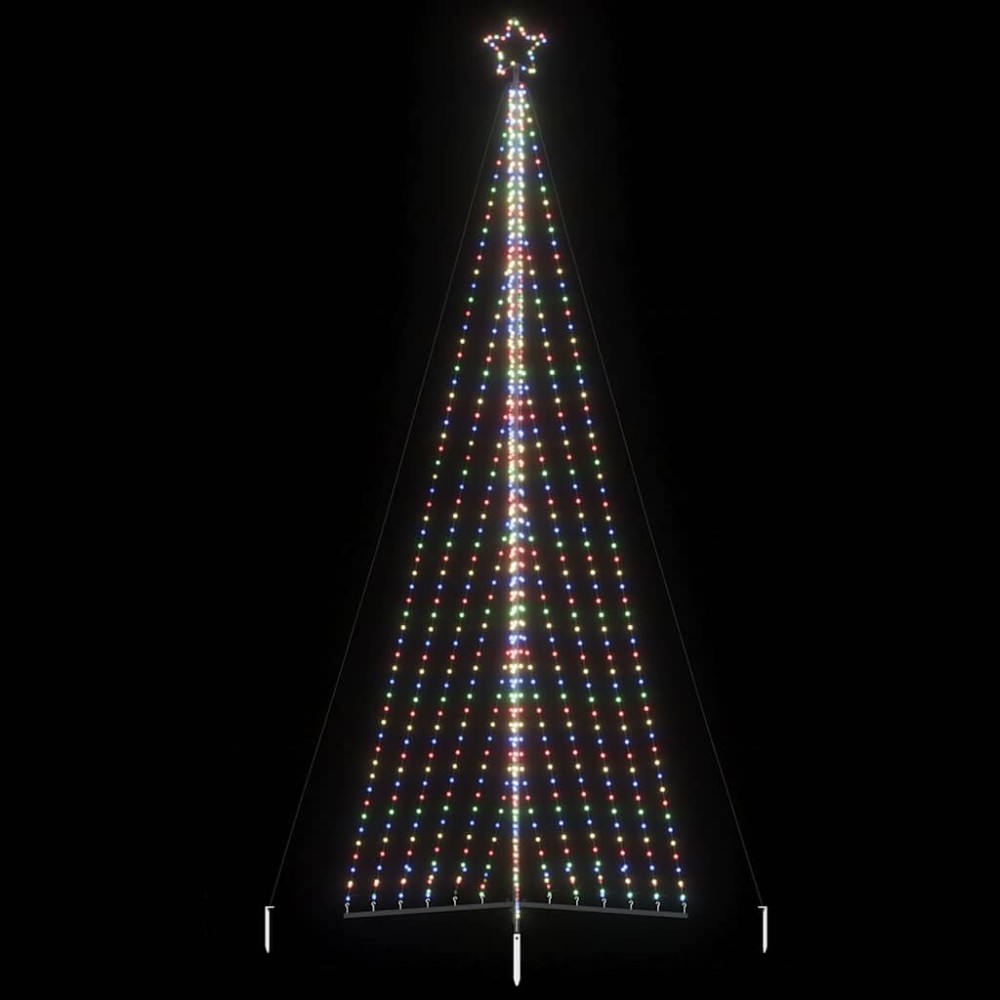 vidaXL Pom de Crăciun LED 789 LED-uri colorate 476 cm