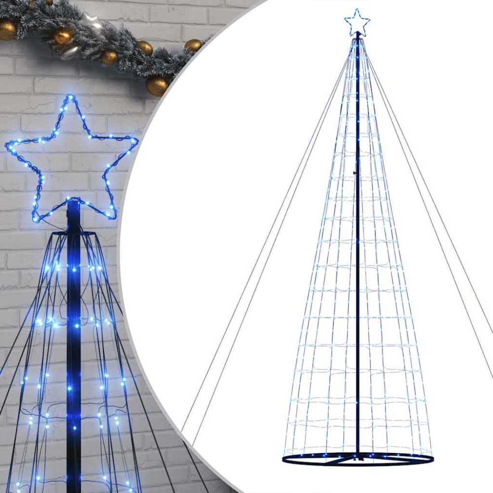 vidaXL Pom de Crăciun LED 1534 LED-uri Albastru 503 cm