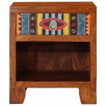 vidaXL Noptiera 2 buc 40x35x45 cm lemn masiv de salcam