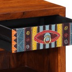 vidaXL Noptiera 2 buc 40x35x45 cm lemn masiv de salcam