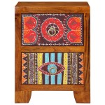 vidaXL Noptiera 35x35x45 cm din lemn masiv de salcam