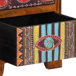 vidaXL Noptiera 35x35x45 cm din lemn masiv de salcam